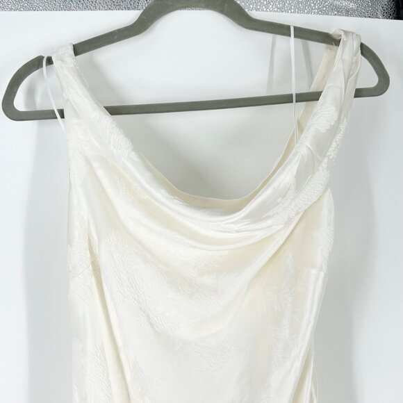 NWT Reformation Alisa Silk Maxi Dress in Ivory Jacquard - Picture 5 of 15